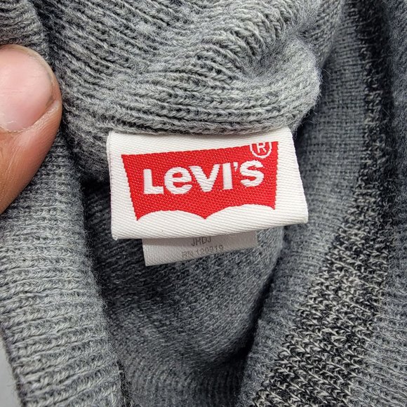 Levis Adults Gray Lightweight Beanie Comfort Casual Winter Warm Outdoors - Picture 4 of 5